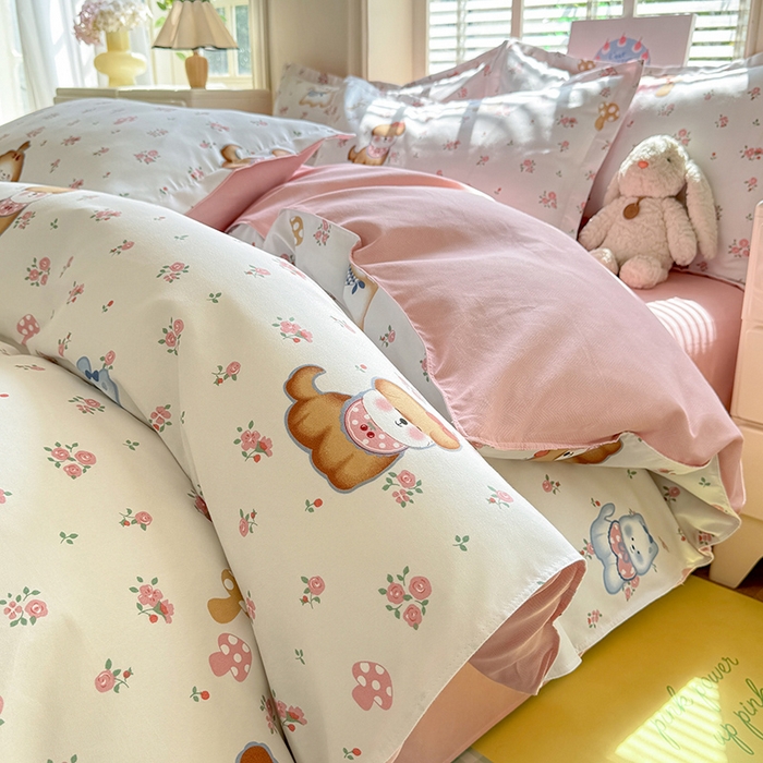 91家纺网 家纺一手货源 找家纺 优逸 2025新款植物羊绒单被套 小狗宝莉