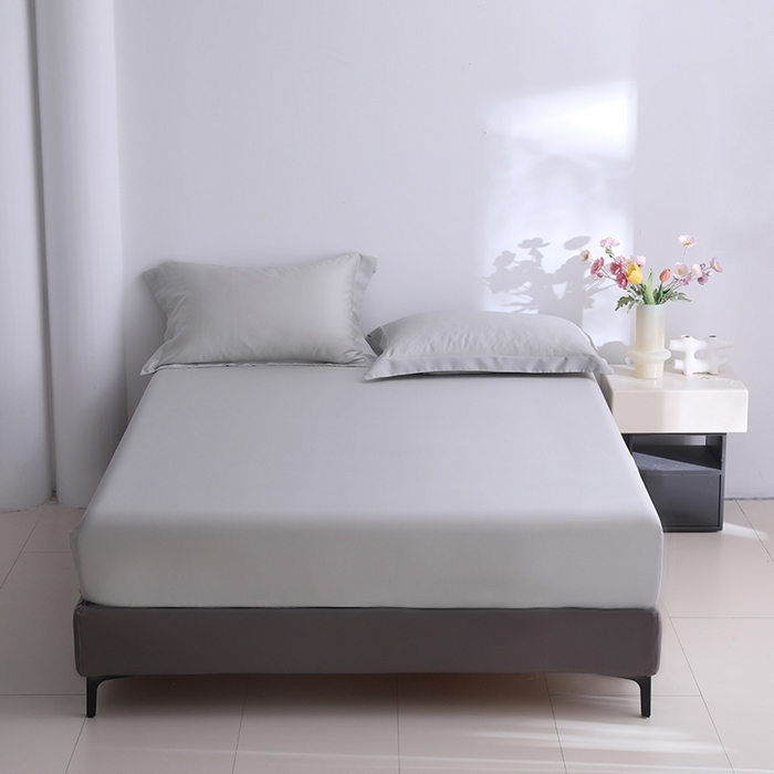 91家纺网 家纺一手货源 找家纺 寝柔家纺 2025夏季新款50S纯色天丝枕套丝滑有凉感(有质检报告） 星空灰