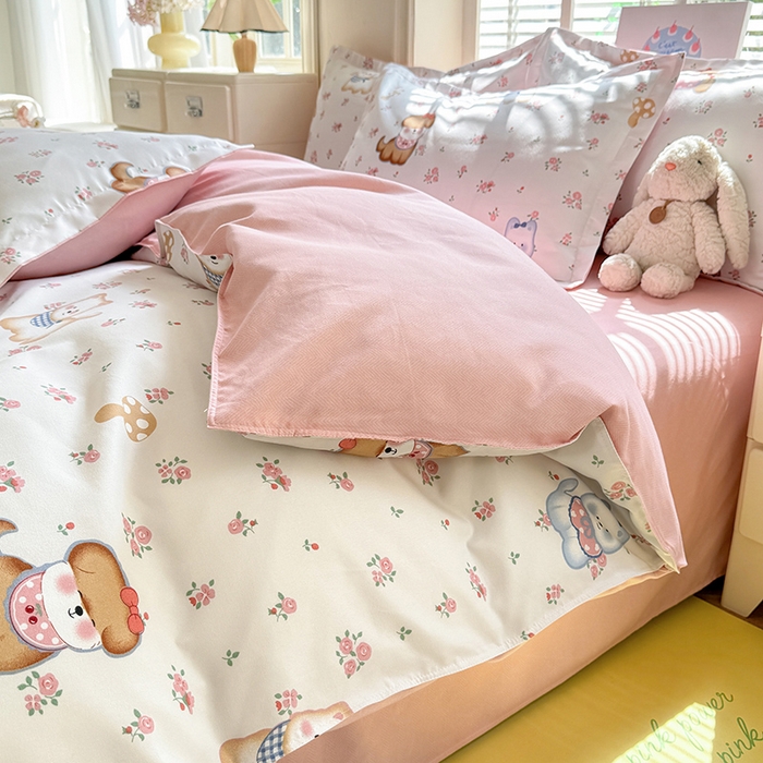 91家纺网 家纺一手货源 找家纺 优逸 2025新款植物羊绒单被套 小狗宝莉