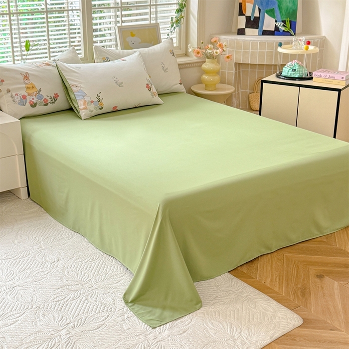 91家纺网 家纺一手货源 找家纺 多品家纺 2025新款ins风水洗棉学生宿舍三件套 春日庄园