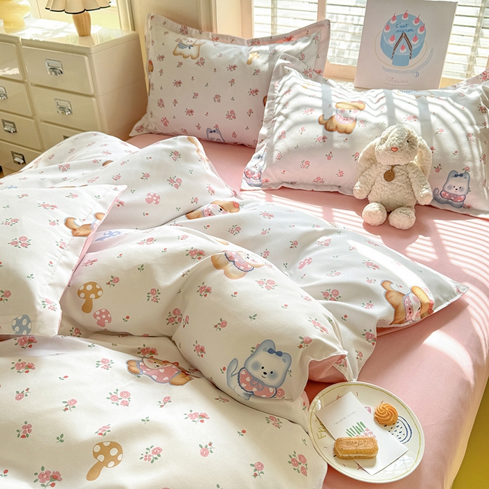 91家纺网 家纺一手货源 找家纺 优逸 2025新款植物羊绒单被套 小狗宝莉