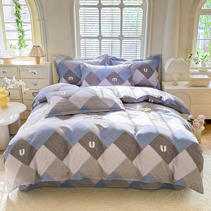 91家纺网 家纺一手货源 找家纺 优逸 2025新款植物羊绒单被套 绅士灰