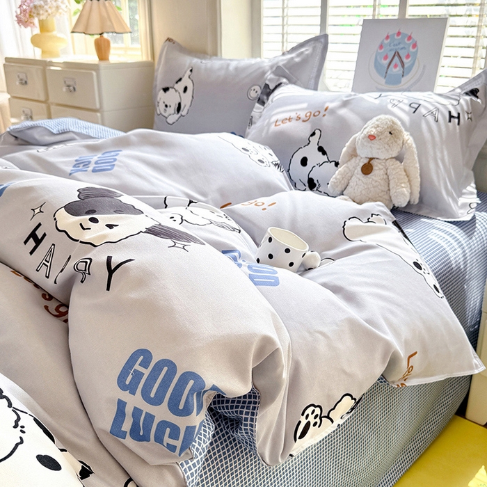 91家纺网 家纺一手货源 找家纺 优逸 2025新款植物羊绒单被套 汪汪队