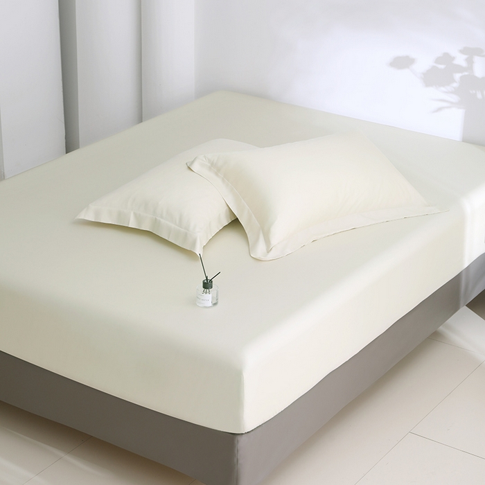 91家纺网 家纺一手货源 找家纺 寝柔家纺 2025夏季新款50S纯色天丝枕套丝滑有凉感(有质检报告） 仙米色