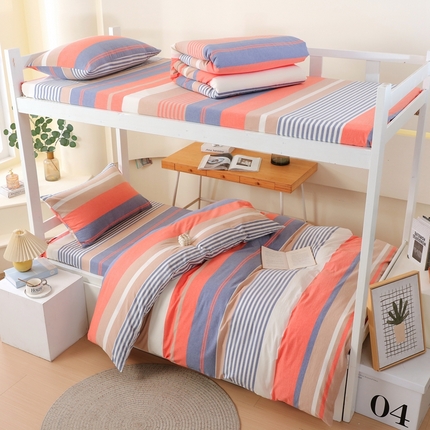 91家纺网 家纺一手货源 找家纺 （总）焱博家纺 2025新款全棉色织水洗棉学生三件套