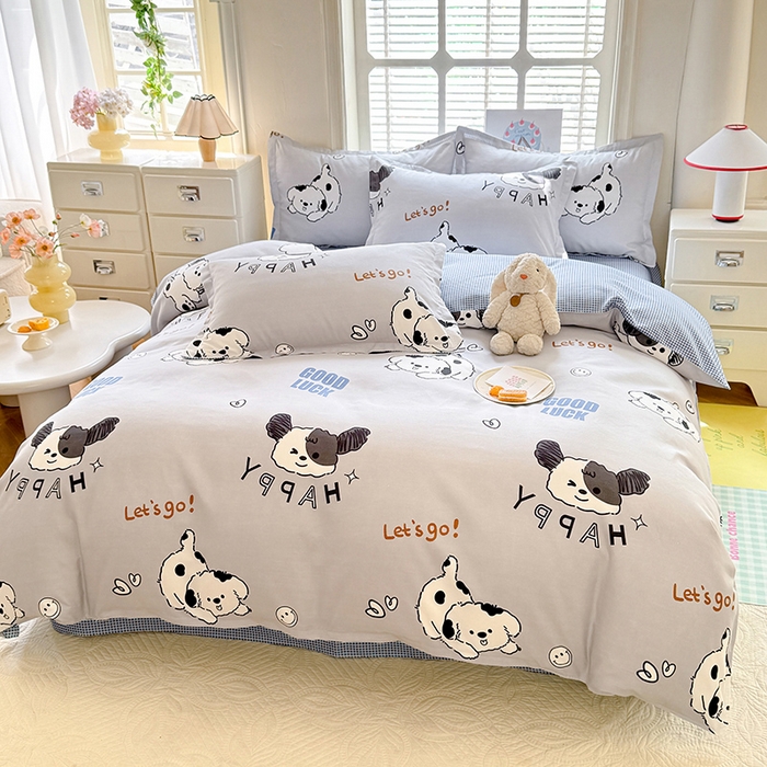 91家纺网 家纺一手货源 找家纺 优逸 2025新款植物羊绒单被套 汪汪队