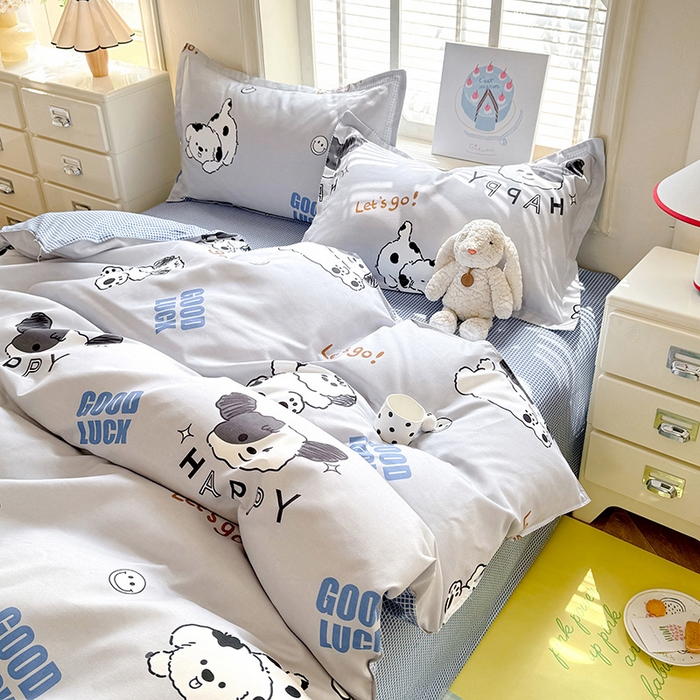 91家纺网 家纺一手货源 找家纺 优逸 2025新款植物羊绒单被套 汪汪队