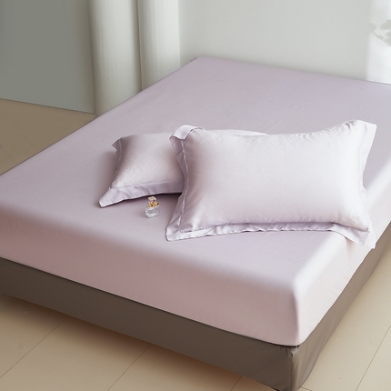 寝柔家纺 2025夏季新款50S纯色天丝枕套丝滑有凉感(有质检报告） 暮光紫