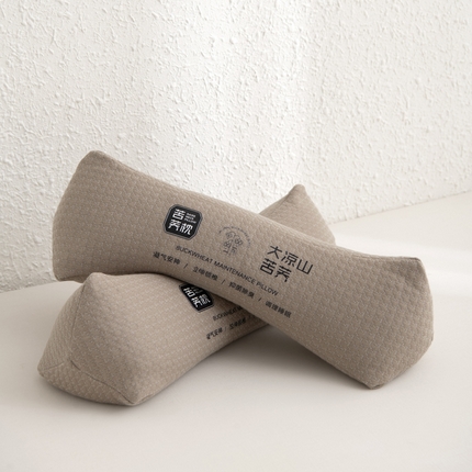 桐格乳胶2025新款舒适睡眠护颈全荞麦枕头枕芯 苦荞三角枕-咖色