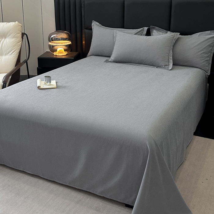 91家纺网 家纺一手货源 找家纺 优梦莱 2025春夏新款抗菌防螨单床单单床单-场景一 魅影灰