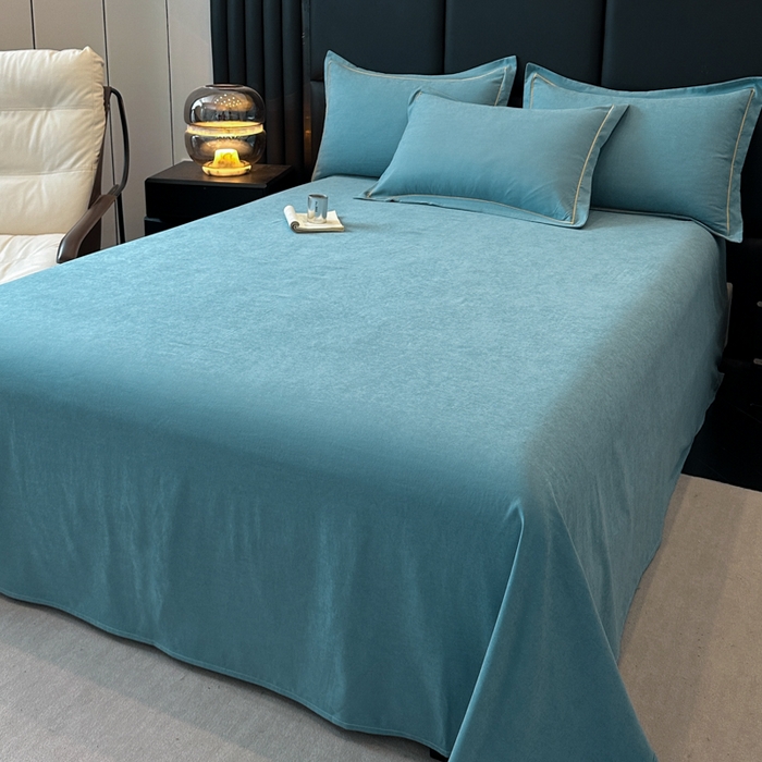 91家纺网 家纺一手货源 找家纺 优梦莱 2025春夏新款抗菌防螨单床单单床单-场景一 维多利亚蓝