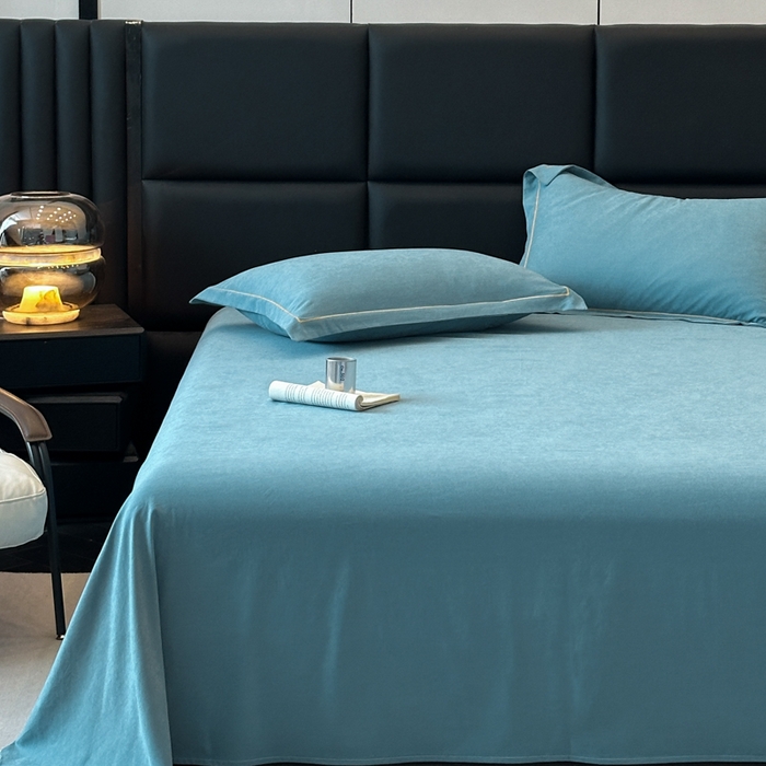 91家纺网 家纺一手货源 找家纺 优梦莱 2025春夏新款抗菌防螨单床单单床单-场景一 维多利亚蓝