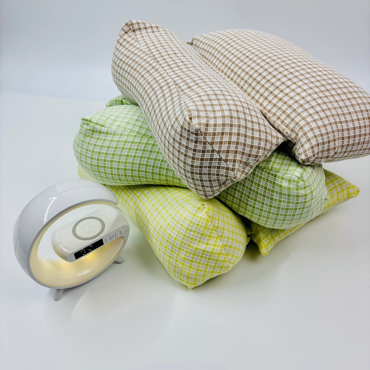 露函家居 2025新款二合一组合款反牵引荞麦枕（甜荞）枕芯枕头 组合图仅供参考 三角枕44x14x14cm+方枕42x22x7cm/只