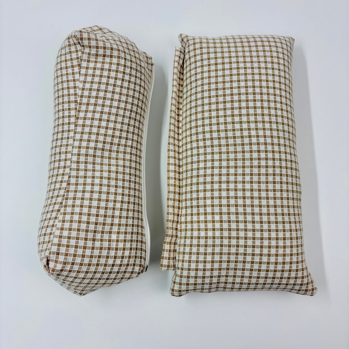 91家纺网 家纺一手货源 找家纺 露函家居 2025新款二合一组合款反牵引荞麦枕（甜荞）枕芯枕头 咖色 三角枕44x14x14cm+方枕42x22x7cm/只