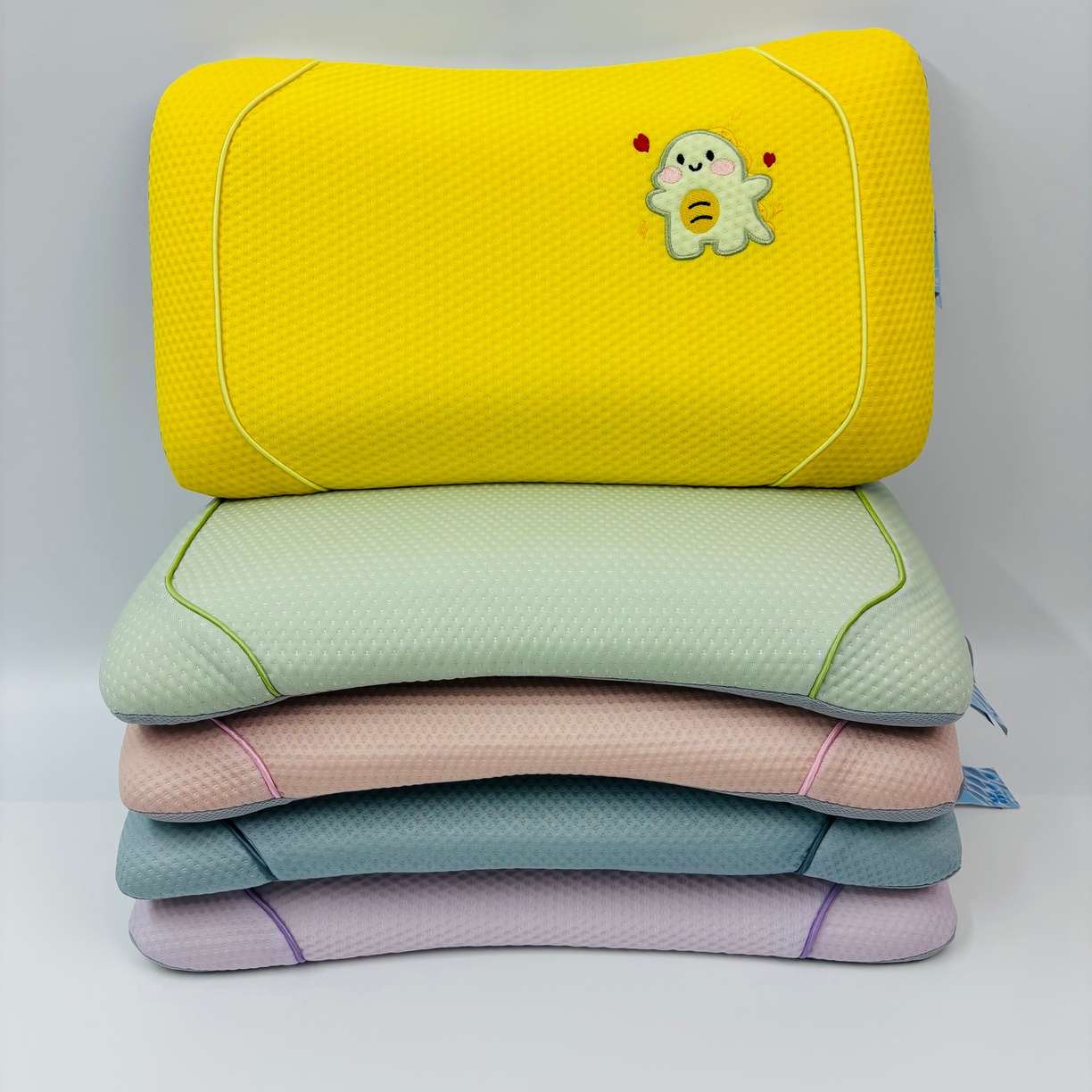 露函家居 2025新款儿童绣花款凉豆豆美 肤枕枕芯枕头 组合图仅供参考 30x50x5cm/只