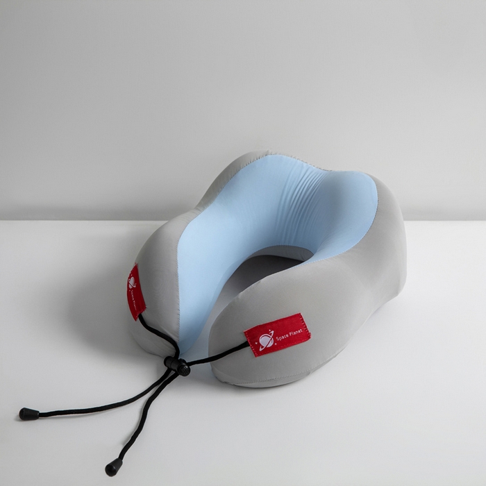 91家纺网 家纺一手货源 找家纺 露函家居 2025新款驼峰U型护颈枕凉感U型枕枕头枕芯 驼峰U型护颈枕-天空蓝 29x30cm/只