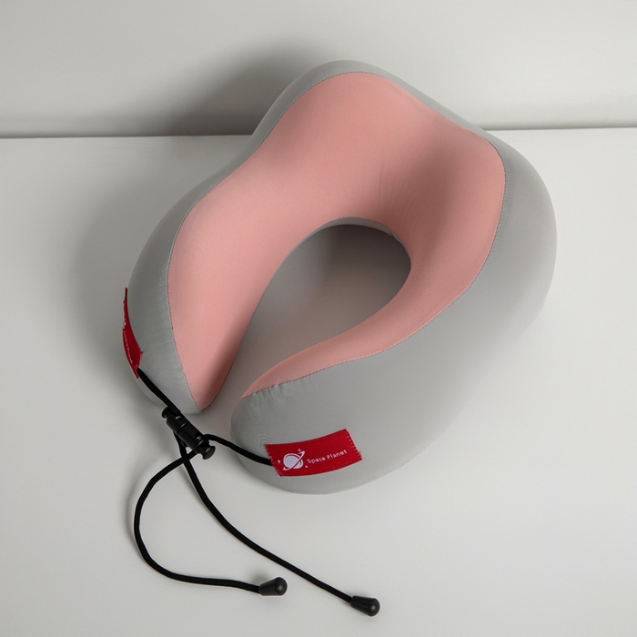 91家纺网 家纺一手货源 找家纺 露函家居 2025新款驼峰U型护颈枕凉感U型枕枕头枕芯 驼峰U型护颈枕-桃花粉 29x30cm/只