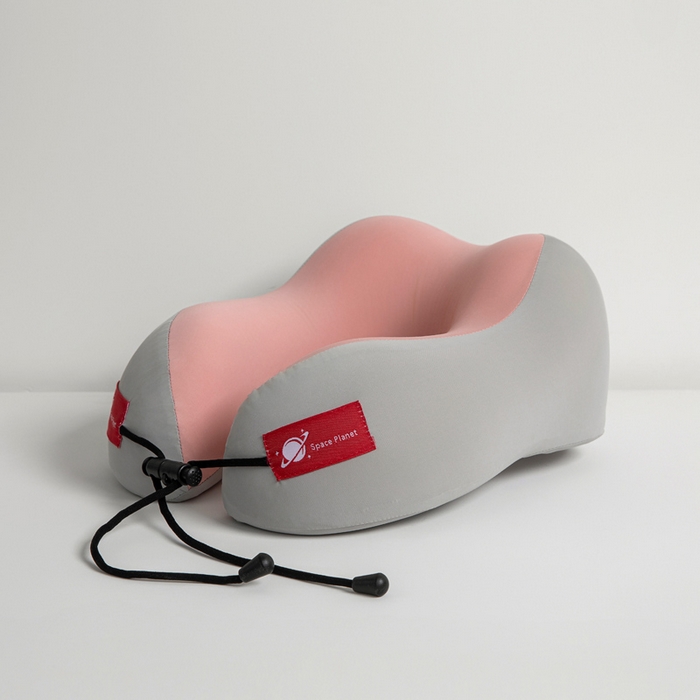 91家纺网 家纺一手货源 找家纺 露函家居 2025新款驼峰U型护颈枕凉感U型枕枕头枕芯 驼峰U型护颈枕-桃花粉 29x30cm礼盒款/只