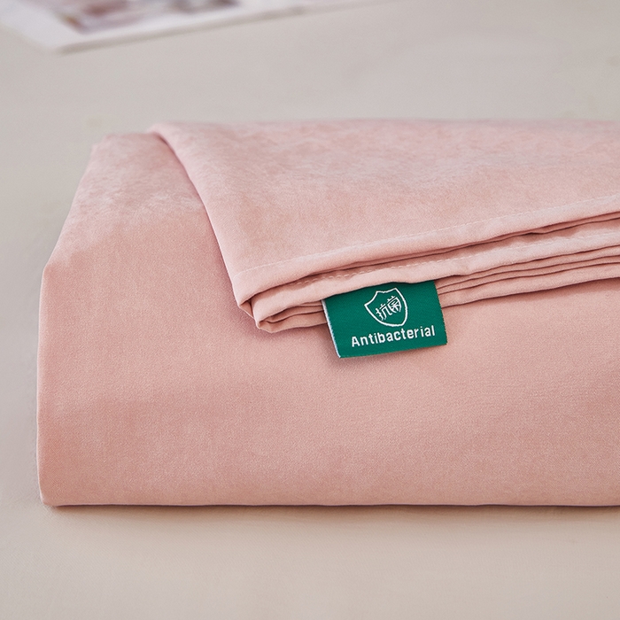 91家纺网 家纺一手货源 找家纺 优梦莱 2025春夏新款抗菌防螨单床单单床单-场景二 草莓冰粉