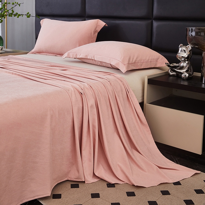 91家纺网 家纺一手货源 找家纺 优梦莱 2025春夏新款抗菌防螨单床单单床单-场景二 草莓冰粉