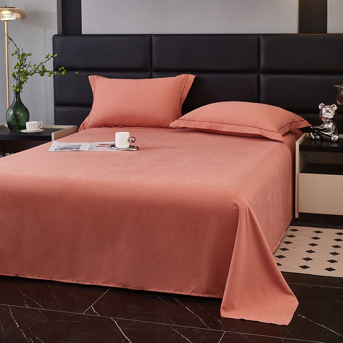 优梦莱 2025春夏新款抗菌防螨单床单单床单-场景二 海滩红