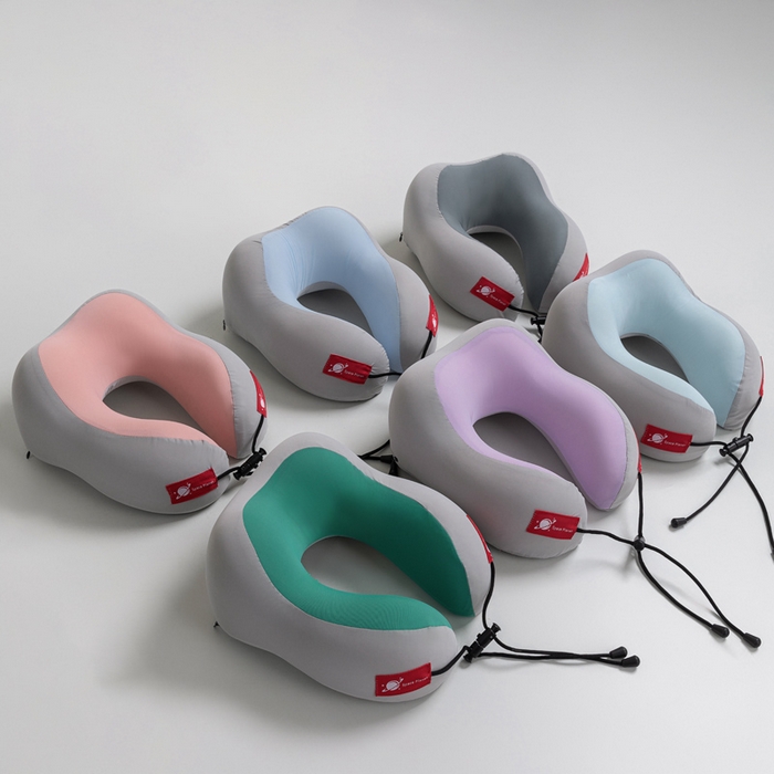 91家纺网 家纺一手货源 找家纺 露函家居 2025新款驼峰U型护颈枕凉感U型枕枕头枕芯 组合图仅供展示 单礼盒