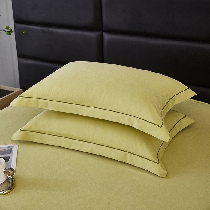 91家纺网 家纺一手货源 找家纺 优梦莱 2025春夏新款抗菌防螨单床单单床单-场景二 奶油黄