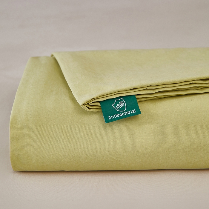 91家纺网 家纺一手货源 找家纺 优梦莱 2025春夏新款抗菌防螨单床单单床单-场景二 奶油黄