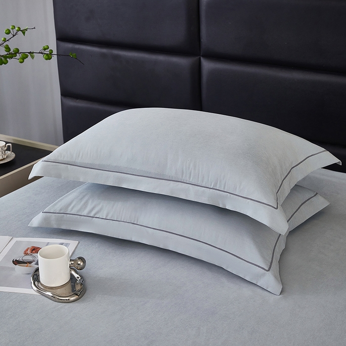 91家纺网 家纺一手货源 找家纺 优梦莱 2025春夏新款抗菌防螨单床单单床单-场景二 浅灰绿