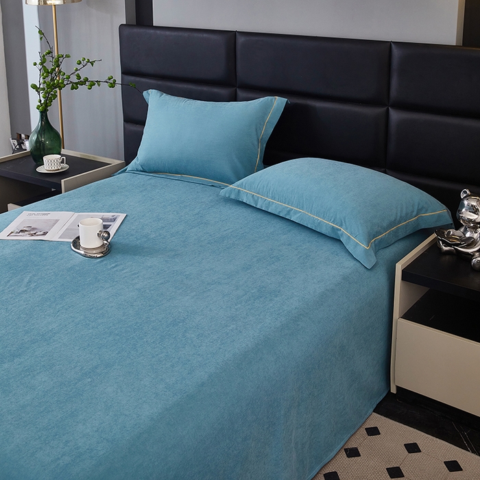 91家纺网 家纺一手货源 找家纺 优梦莱 2025春夏新款抗菌防螨单床单单床单-场景二 维多利亚蓝