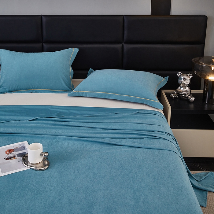 91家纺网 家纺一手货源 找家纺 优梦莱 2025春夏新款抗菌防螨单床单单床单-场景二 维多利亚蓝