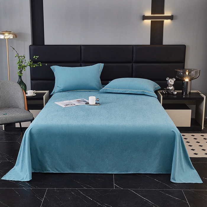 91家纺网 家纺一手货源 找家纺 优梦莱 2025春夏新款抗菌防螨单床单单床单-场景二 维多利亚蓝