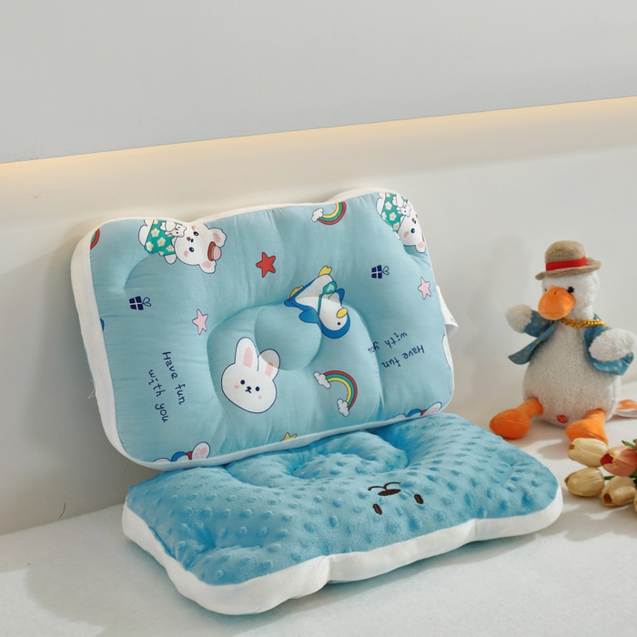 91家纺网 家纺一手货源 找家纺 （总）冬巢2025新款全棉a类儿豆豆枕幼儿园午睡枕芯颈椎枕头0-3-6岁宝宝定型枕可水洗
