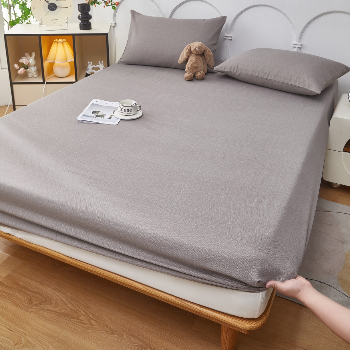 91家纺网 家纺一手货源 找家纺 （总）希廷顿 2025新款床笠款原棉老粗布凉席席子