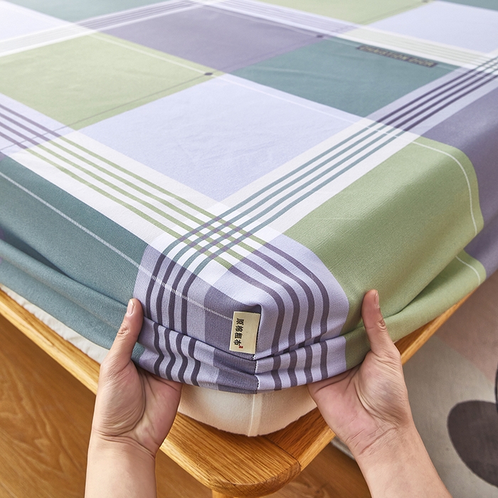 91家纺网 家纺一手货源 找家纺 希廷顿 2025新款床笠款原棉老粗布凉席席子 格调