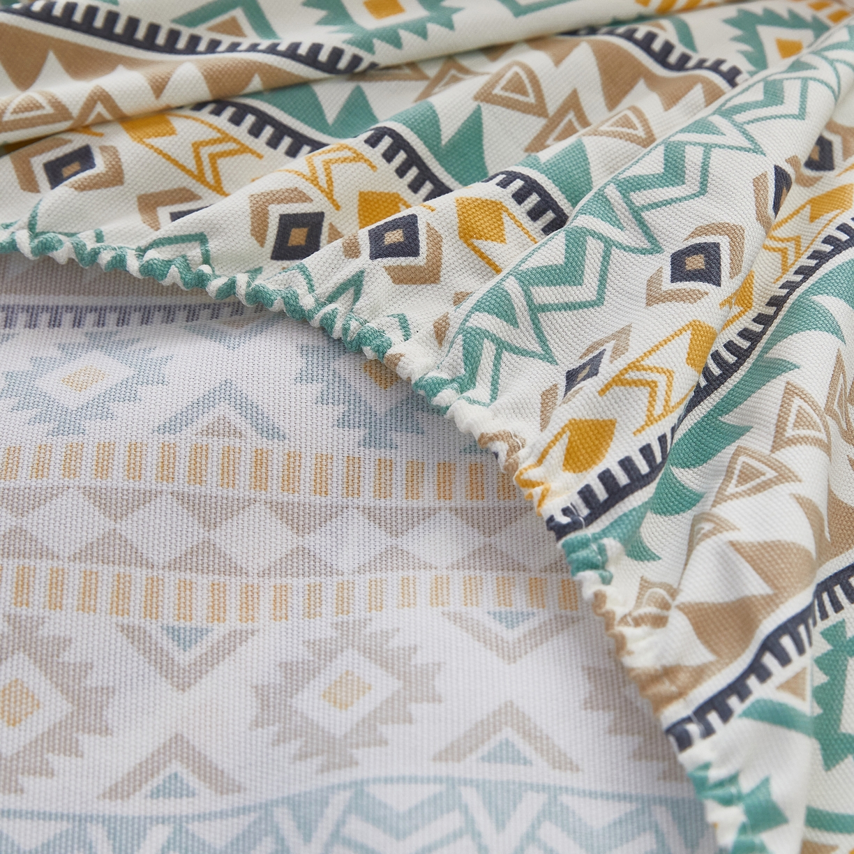 91家纺网 家纺一手货源 找家纺 希廷顿 2025新款床笠款原棉老粗布凉席席子 敦煌碎影