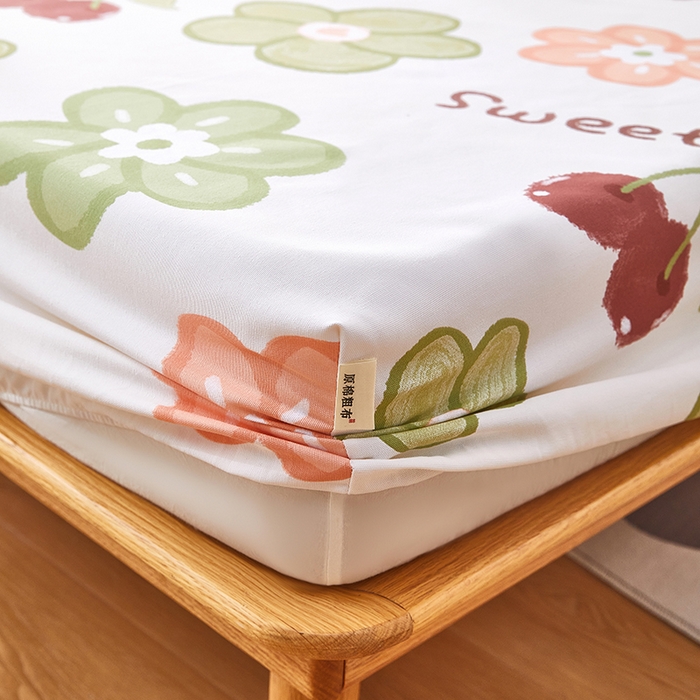 91家纺网 家纺一手货源 找家纺 希廷顿 2025新款床笠款原棉老粗布凉席席子 花汐