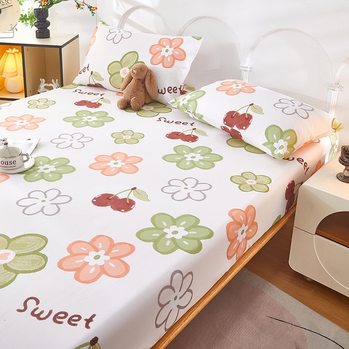 91家纺网 家纺一手货源 找家纺 希廷顿 2025新款床笠款原棉老粗布凉席席子 花汐