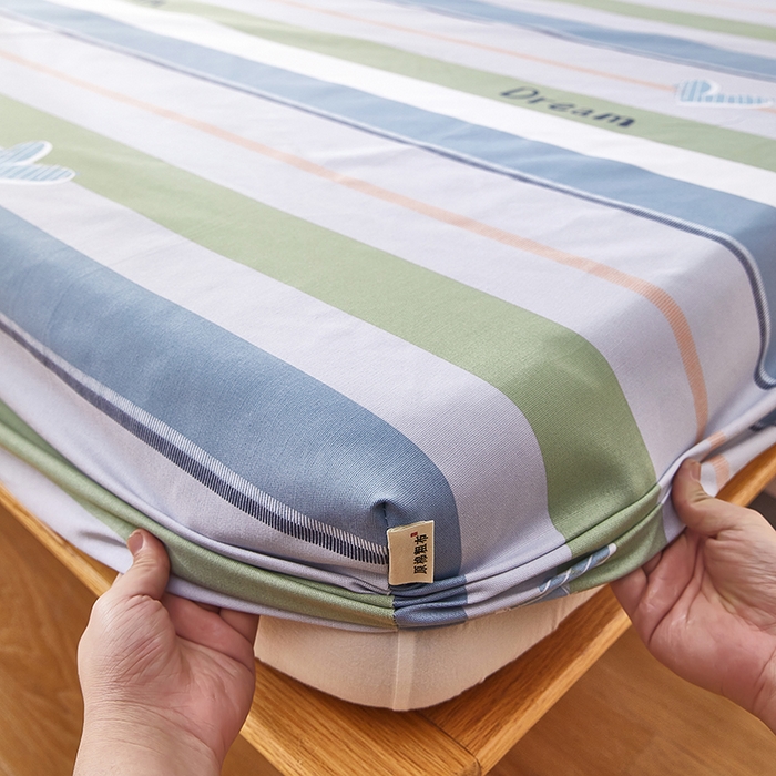 91家纺网 家纺一手货源 找家纺 希廷顿 2025新款床笠款原棉老粗布凉席席子 瑾纹