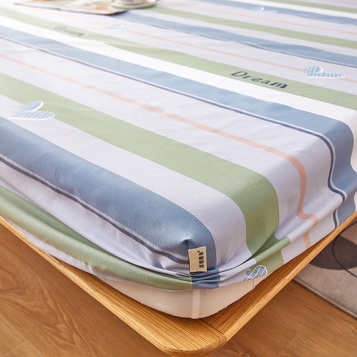 91家纺网 家纺一手货源 找家纺 希廷顿 2025新款床笠款原棉老粗布凉席席子 瑾纹