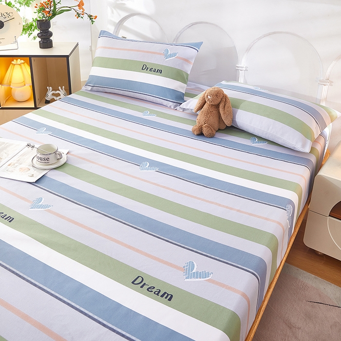 91家纺网 家纺一手货源 找家纺 希廷顿 2025新款床笠款原棉老粗布凉席席子 瑾纹