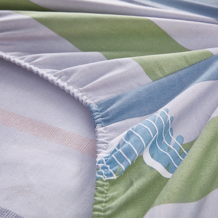 91家纺网 家纺一手货源 找家纺 希廷顿 2025新款床笠款原棉老粗布凉席席子 瑾纹