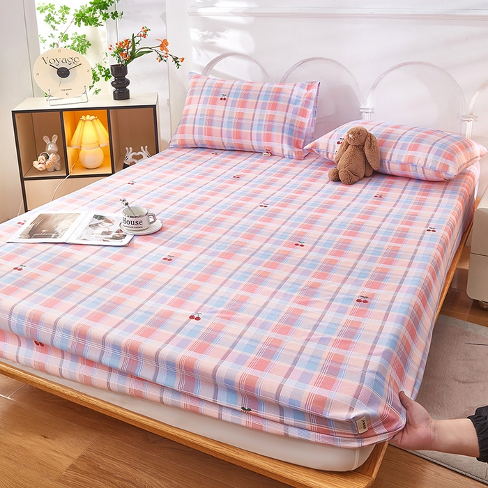 91家纺网 家纺一手货源 找家纺 希廷顿 2025新款床笠款原棉老粗布凉席席子 霓裳