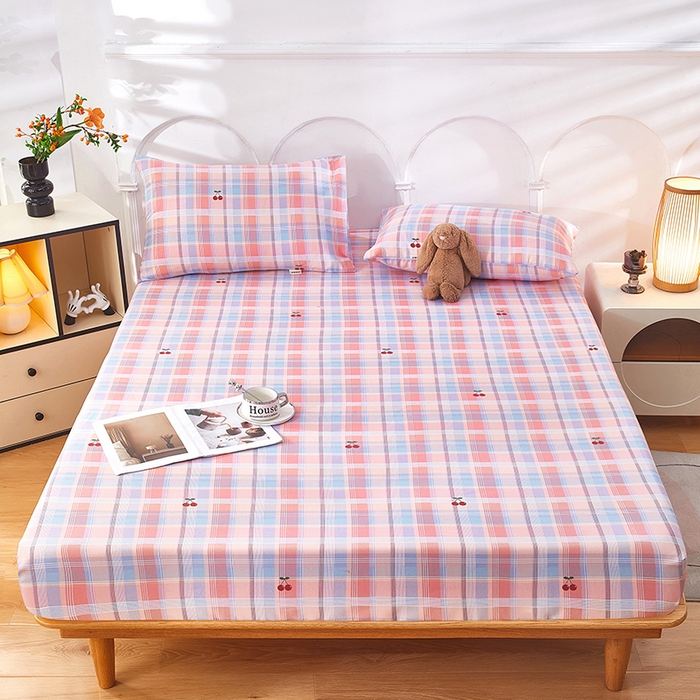 91家纺网 家纺一手货源 找家纺 希廷顿 2025新款床笠款原棉老粗布凉席席子 霓裳