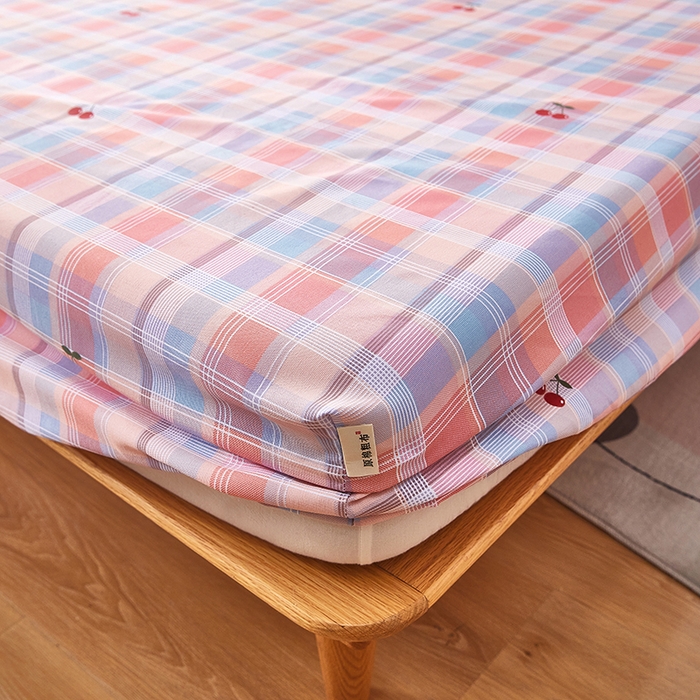 91家纺网 家纺一手货源 找家纺 希廷顿 2025新款床笠款原棉老粗布凉席席子 霓裳