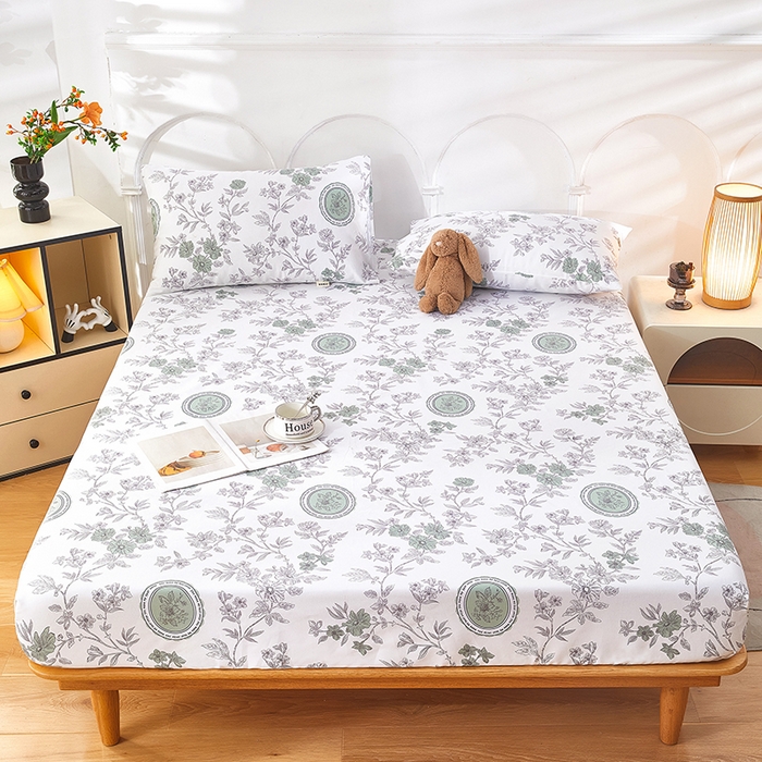 91家纺网 家纺一手货源 找家纺 希廷顿 2025新款床笠款原棉老粗布凉席席子 蔷绯