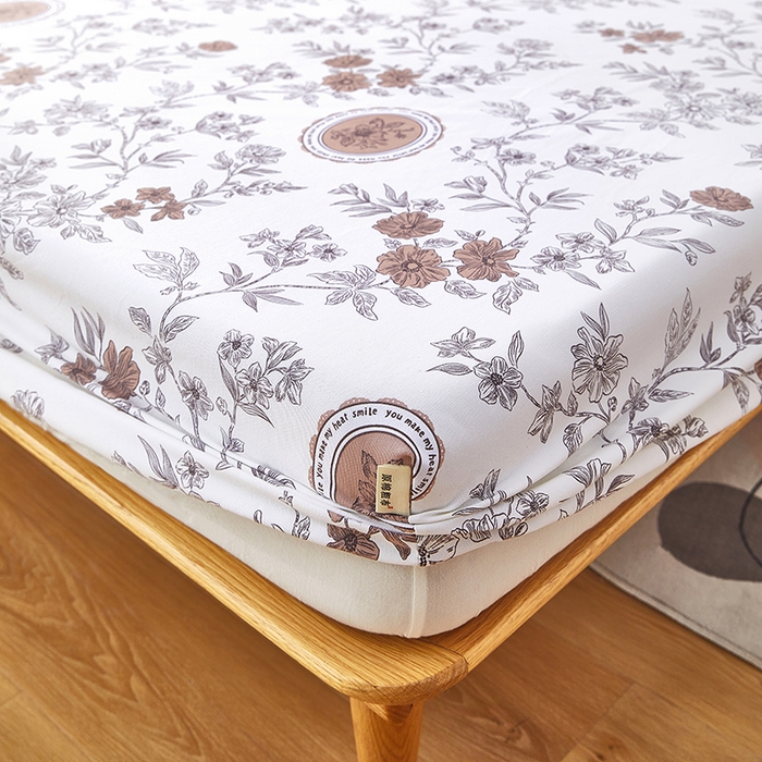 91家纺网 家纺一手货源 找家纺 希廷顿 2025新款床笠款原棉老粗布凉席席子 蔷馨