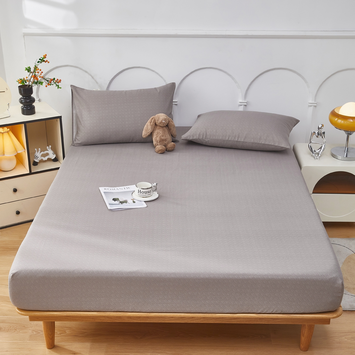 91家纺网 家纺一手货源 找家纺 希廷顿 2025新款床笠款原棉老粗布凉席席子 奢呈星谷