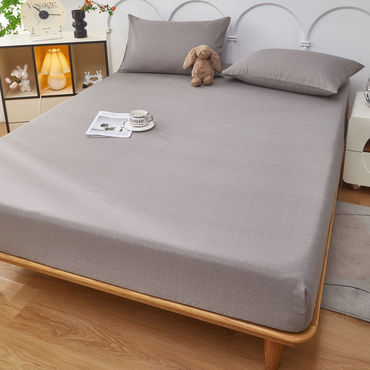 91家纺网 家纺一手货源 找家纺 希廷顿 2025新款床笠款原棉老粗布凉席席子 奢呈星谷