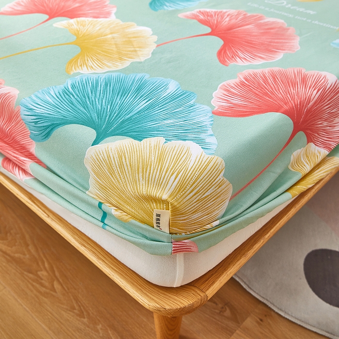 91家纺网 家纺一手货源 找家纺 希廷顿 2025新款床笠款原棉老粗布凉席席子 杏然